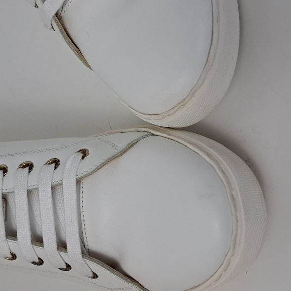 Elegant White and Silver Women's Sneakers - Picture 14 of 15